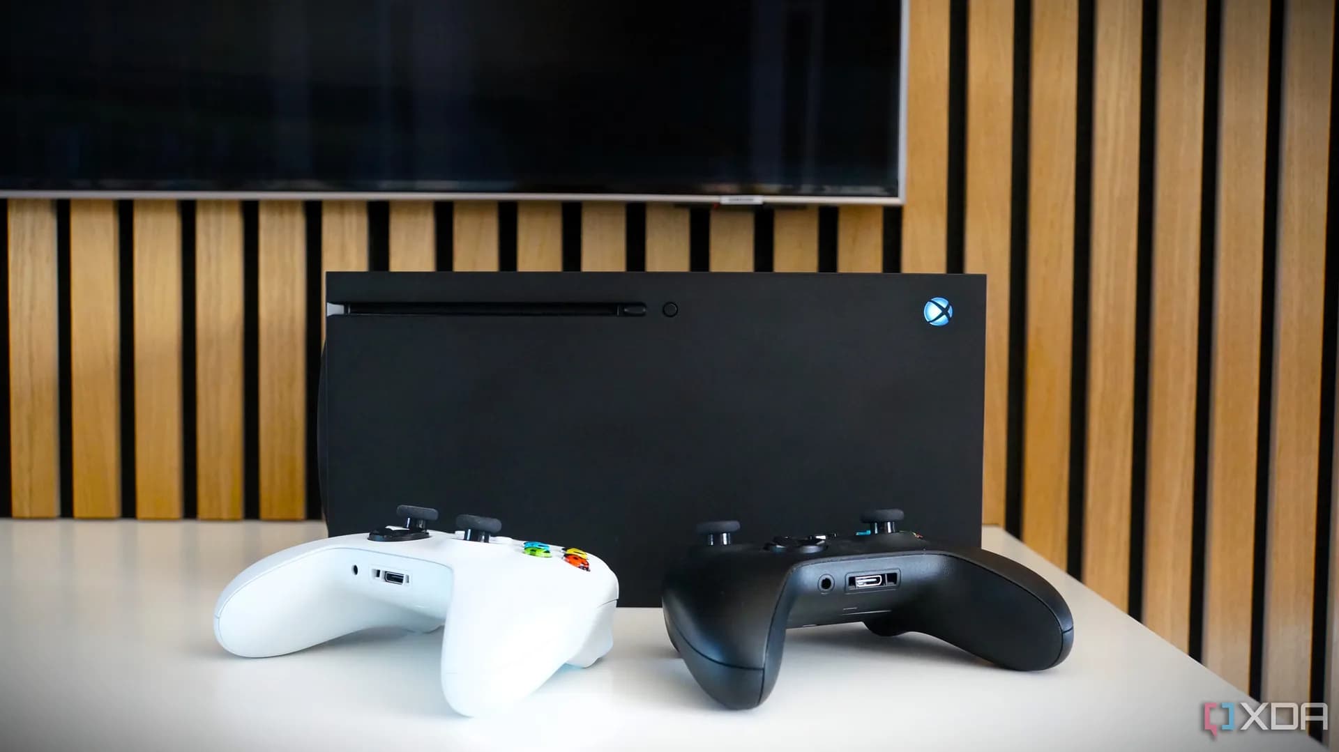 Xbox Series X console on a dark background