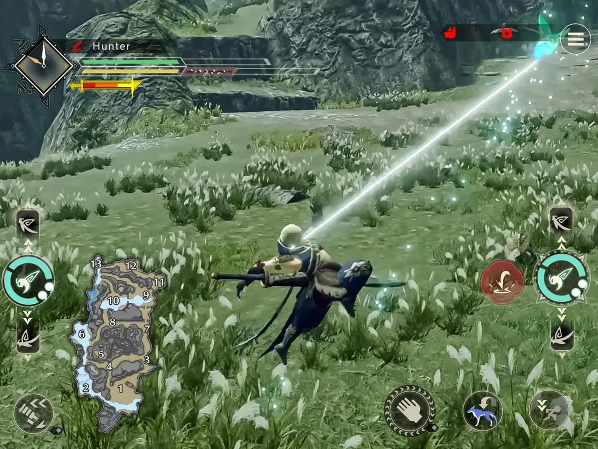 Monster Hunter Rise key art showing a hunter riding a Palamute companion
