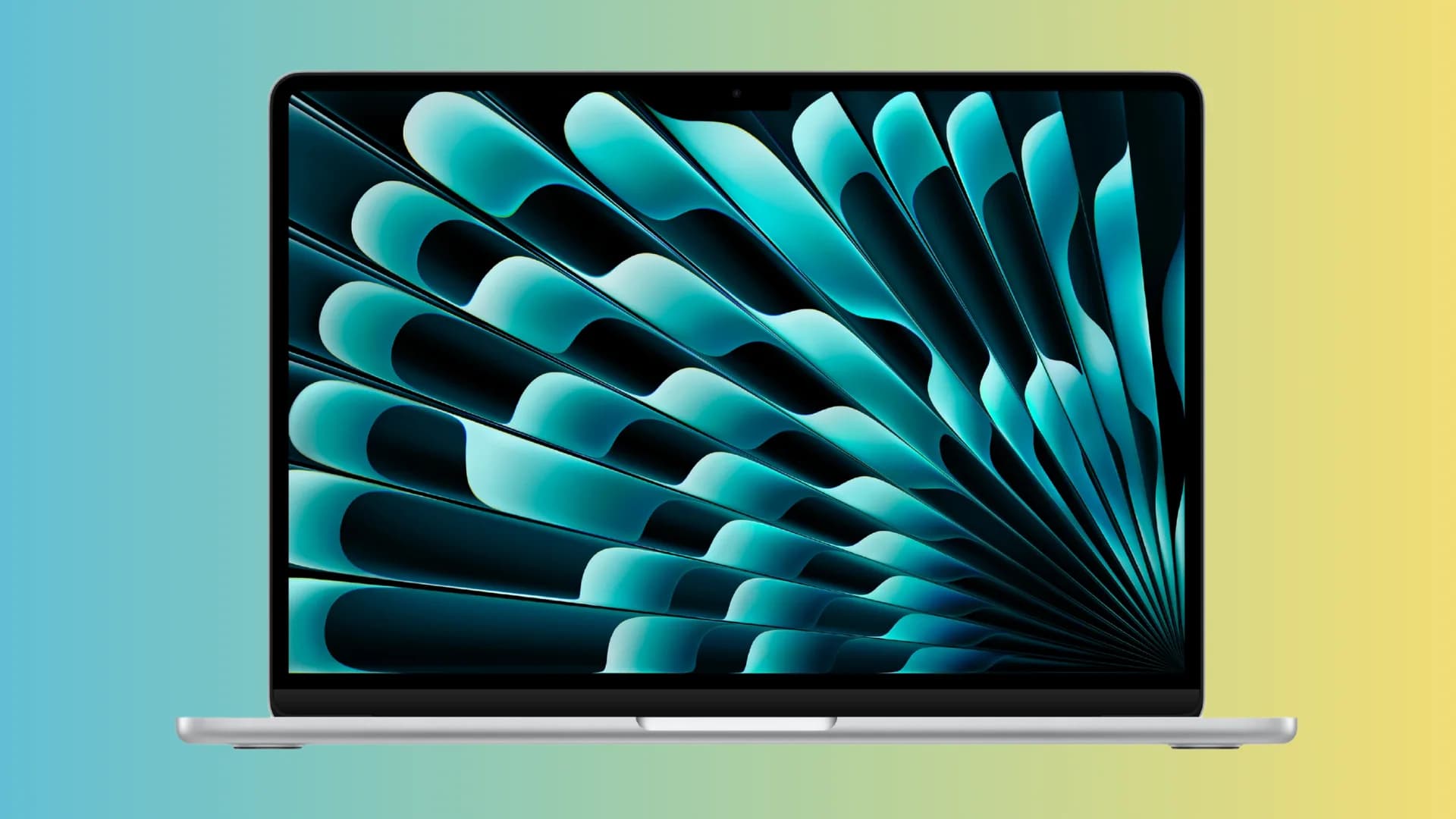 Apple MacBook Air 13-inch laptop open on a table showing the Liquid Retina display and keyboard